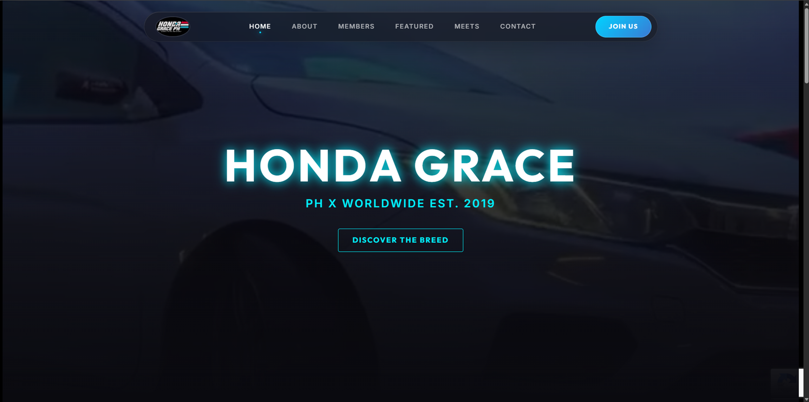 Honda Grace PH website capture (hondagraceph.com)