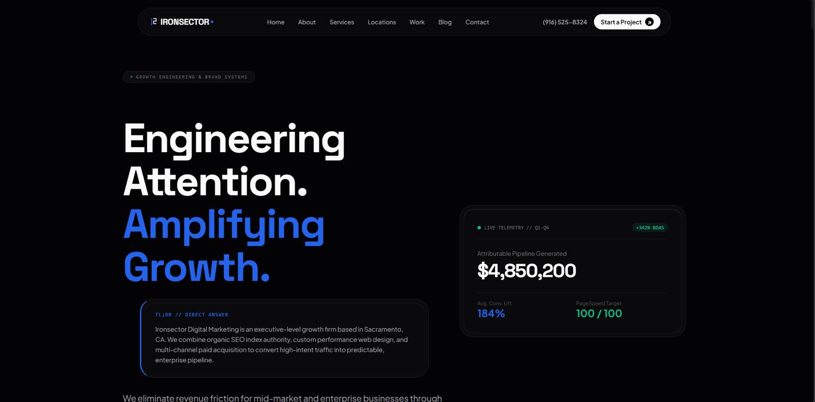 Iron Sector website capture (ironsector.com)